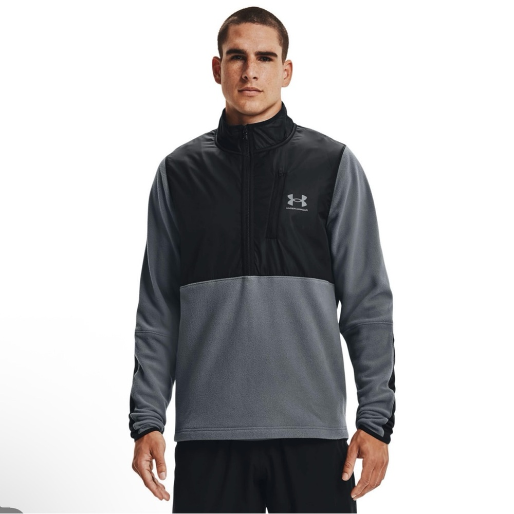 Under Armour Gray and Black‎ Performance Jacket Lightweight Half-Zip Size XXL